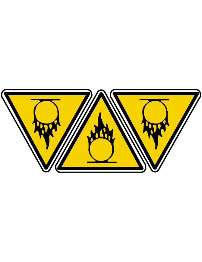 danger comburant (3fois 10x9cm) - Sticker/autocollant