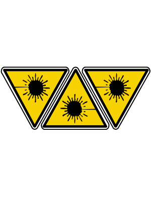 rayonnement laser (3fois 10x9cm) - Sticker/autocollant