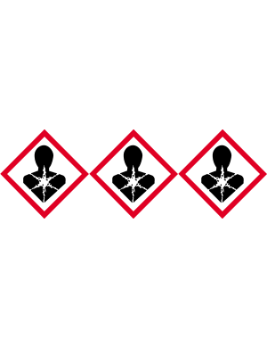 produits cancérogènes mutagènes toxiques - 3 fois 5cm - Sticker/aut