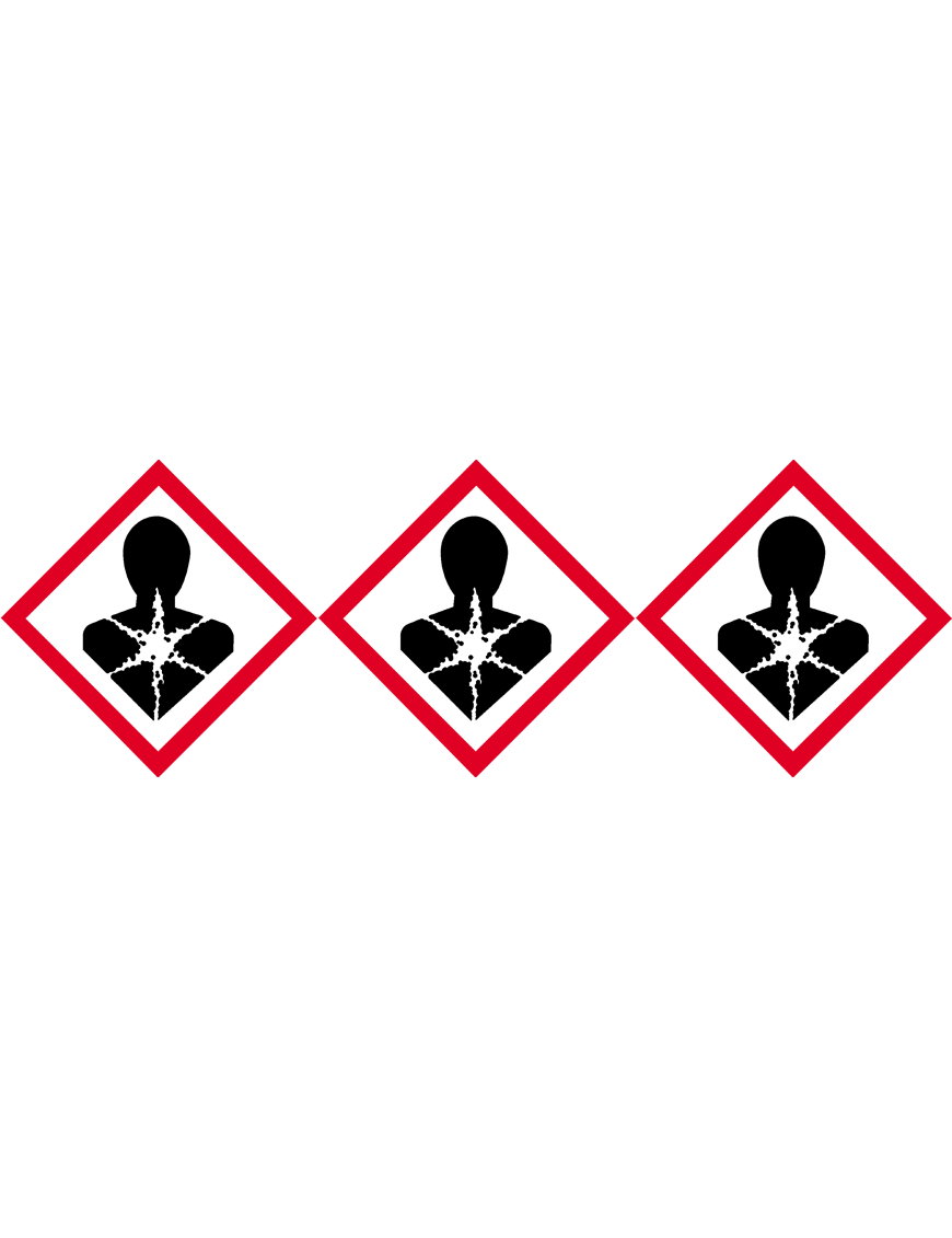 produits cancérogènes mutagènes toxiques - 3 fois 5cm - Sticker/aut