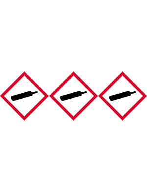 produit gaz sous pression - 10 fois 5cm - Sticker/autocollant