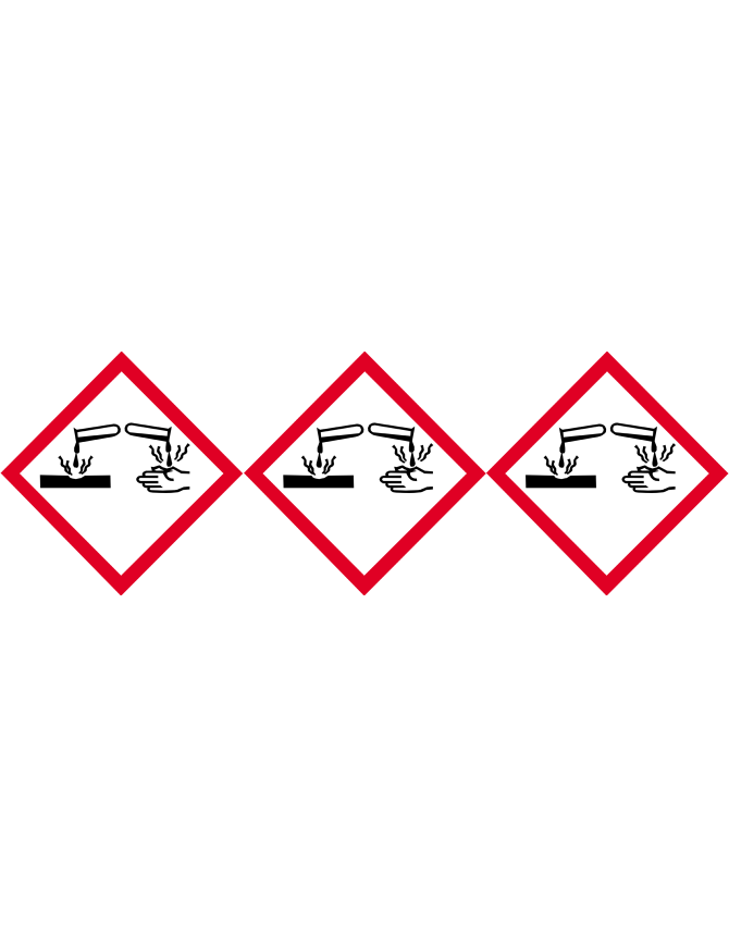 produits corrosifs - 3 fois 10cm - Sticker/autocollant