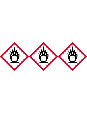 produits peut provoquer ou aggraver un incendie (3 fois 10cm) - Sticke