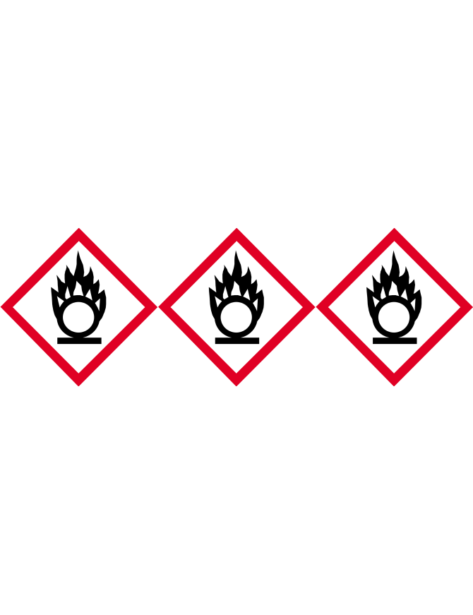produits peut provoquer ou aggraver un incendie (3 fois 10cm) - Sticke