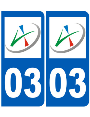 immatriculation 03 l'Allier - Sticker/autocollant