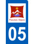 immatriculation motard 05 Hautes Alpes (6x3cm) - Sticker/autocollant