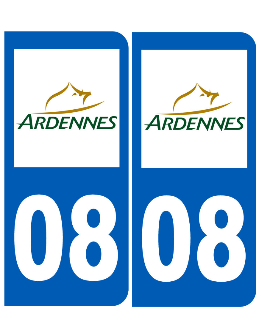 immatriculation 08 Ardennes - Sticker/autocollant