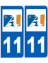 immatriculation 11 Aude - Sticker/autocollant