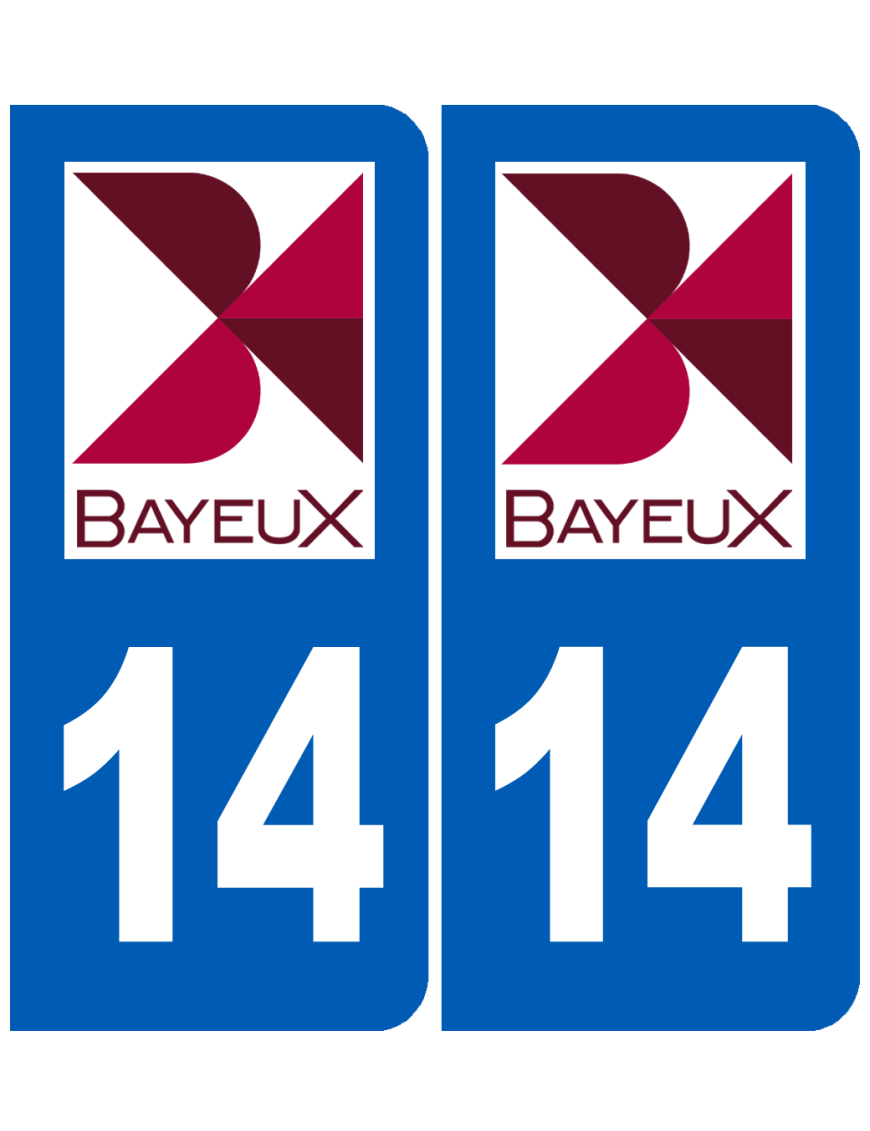 immatriculation 14 Bayeux - Sticker/autocollant