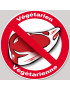 végétarien et végétarienne steack - 15cm - Sticker/autocollant