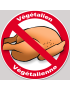 végétalien végétalienne viande interdit - 5cm - Sticker/autocollan
