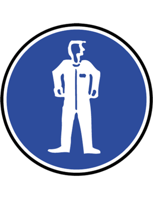 Protection corporelle obligatoire - 10cm - Sticker/autocollant