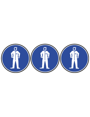Protection corporelle obligatoire - 3fois 10cm - Sticker/autocollant