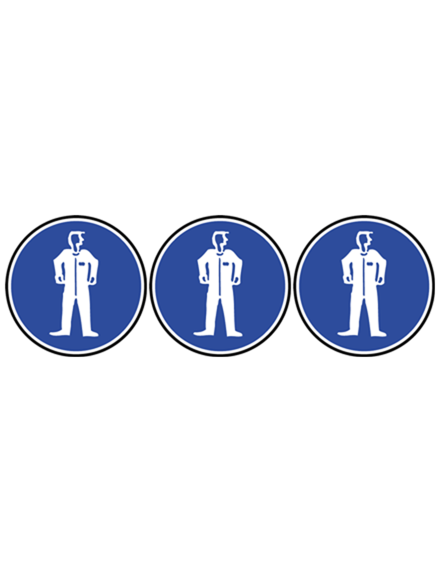 Protection corporelle obligatoire - 3fois 10cm - Sticker/autocollant
