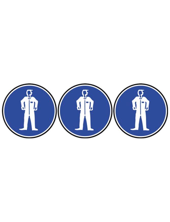 Protection corporelle obligatoire - 3fois 10cm - Sticker/autocollant