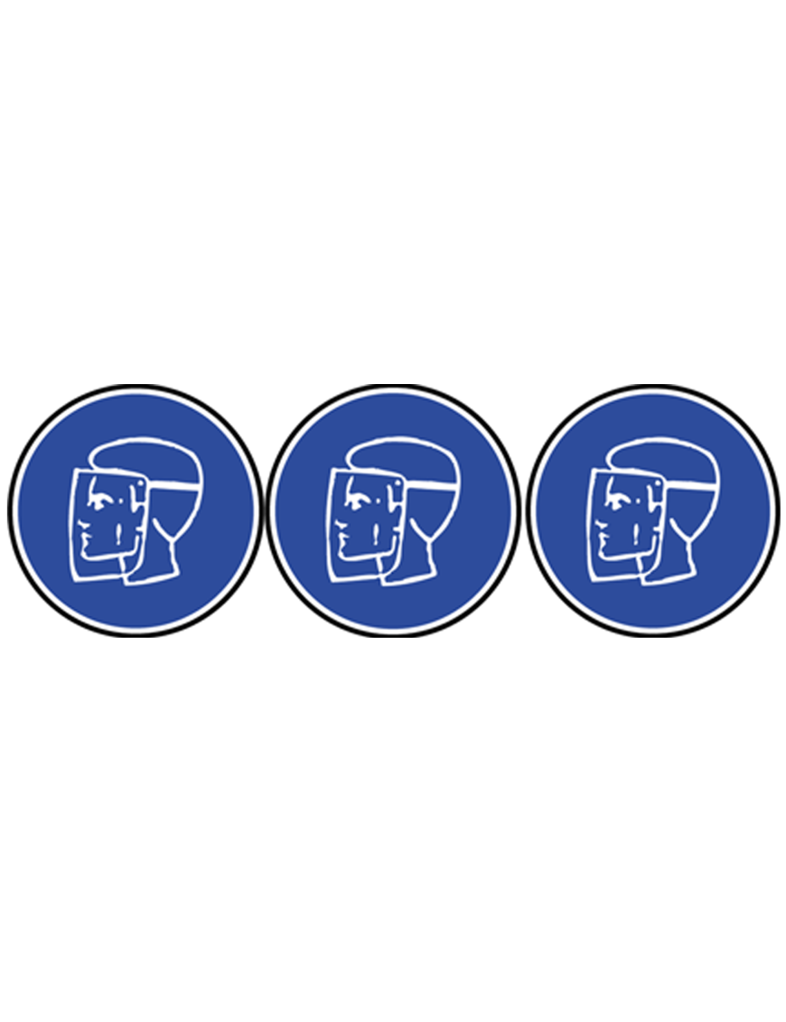 Protection visage obligatoire - 3fois 10cm - Sticker/autocollant