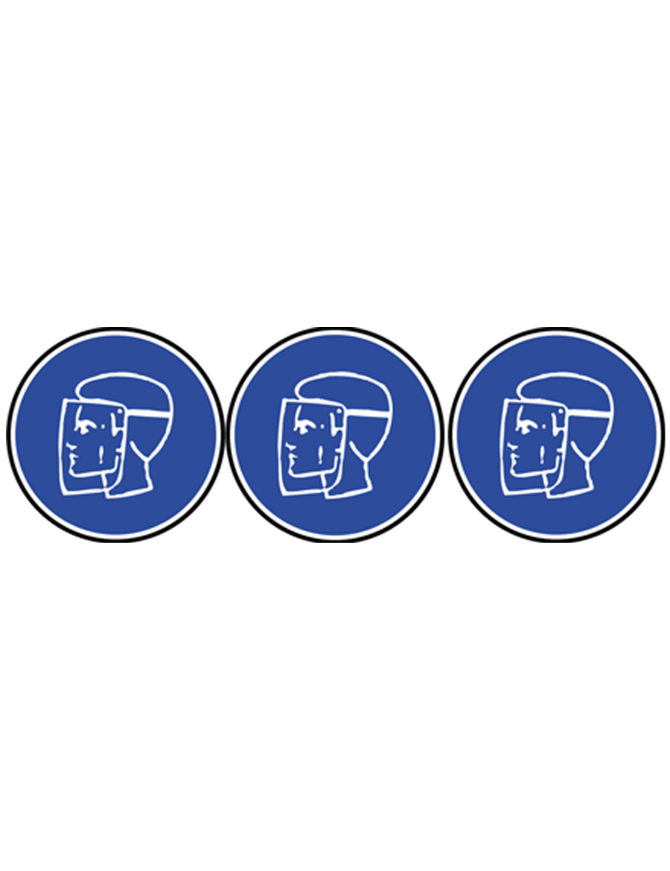 Protection visage obligatoire - 3fois 5cm - Sticker/autocollant