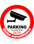 vidéo surveillance Parking - 10cm - Sticker/autocollant