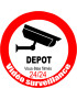 vidéo surveillance DEPOT - 15cm - Sticker/autocollant