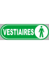 Vestiaires gars vert - 20x6.6cm - Sticker/autocollant