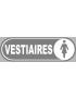 Vestiaires filles gris - 28x9 cm - Sticker/autocollant