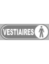 Vestiaires gars gris - 20x6,6 cm - Sticker/autocollant