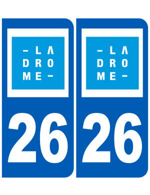 immatriculation 26 Drôme - Sticker/autocollant