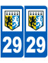 immatriculation 29 Finistère - Sticker/autocollant