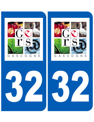 immatriculation 32 Gers - Sticker/autocollant
