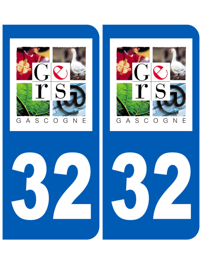 immatriculation 32 Gers - Sticker/autocollant