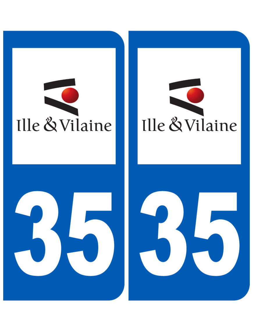 immatriculation 35 Ille-et-Vilaine - Sticker/autocollant