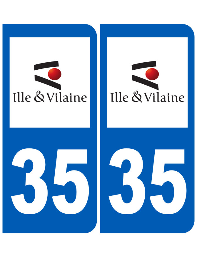 immatriculation 35 Ille-et-Vilaine - Sticker/autocollant