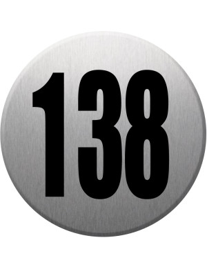 numéroderue138 - gris brossé 10x10cm - Sticker/autocollant