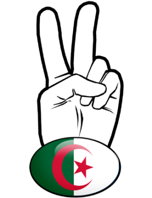 salut de motard algérien  (10x4,8cm) - Sticker/autocollant