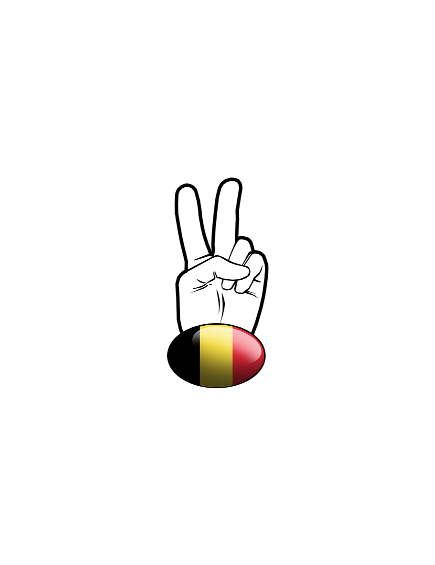 salut de motard belge (10x4,8cm) - Sticker/autocollant