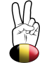 salut de motard belge (10x4,8cm) - Sticker/autocollant