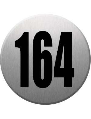 numéroderue164 - gris brossé 10x10cm - Sticker/autocollant