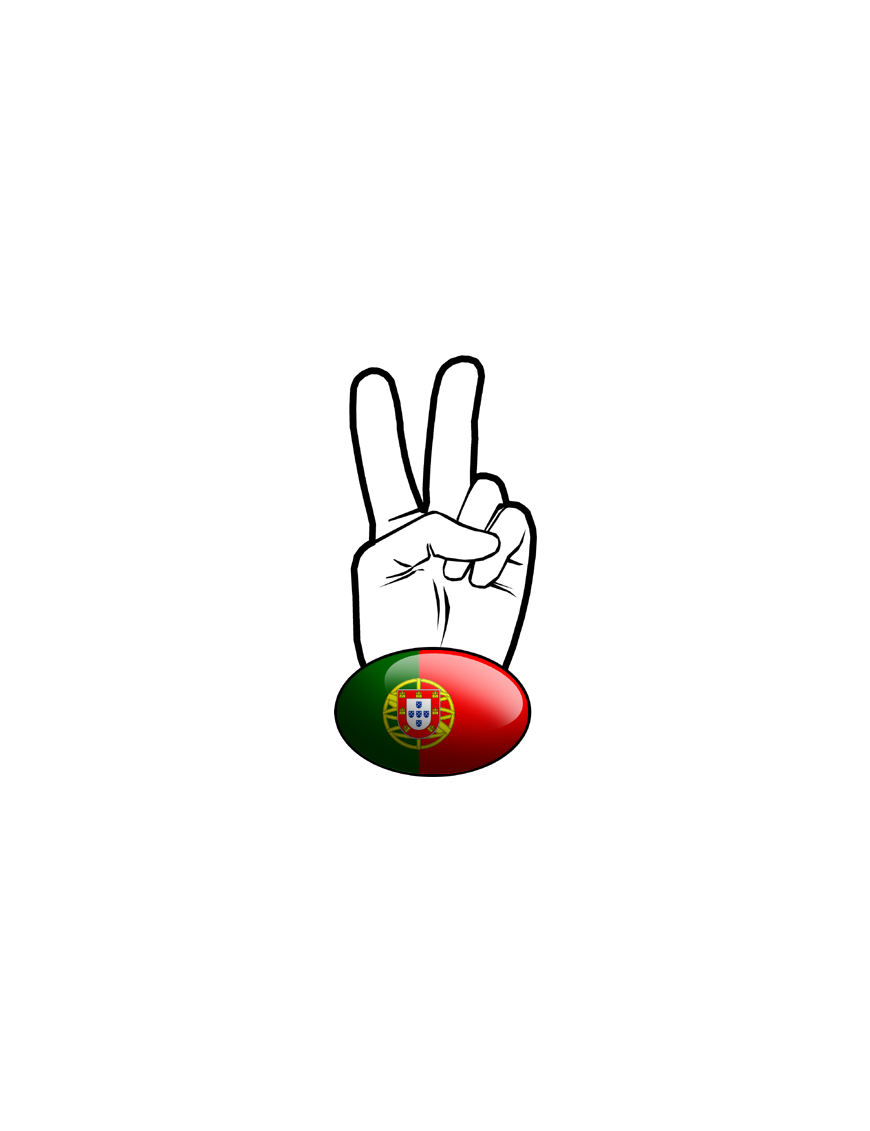 salut de motard portugais (10x4,8cm) - Sticker/autocollant