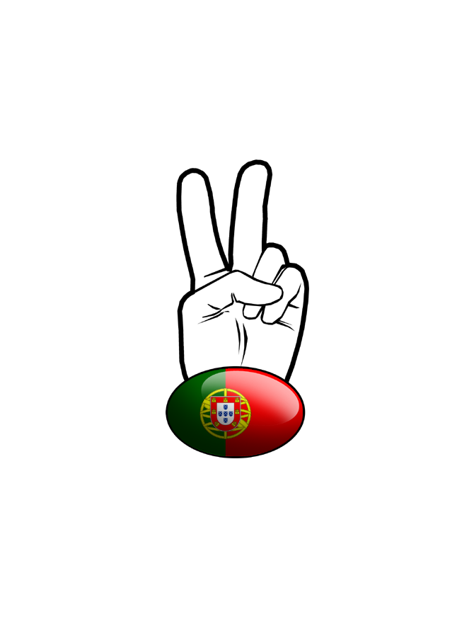 salut de motard portugais (10x4,8cm) - Sticker/autocollant