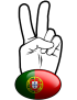 salut de motard portugais (10x4,8cm) - Sticker/autocollant