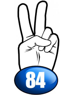salut de motard département 84 (10x4,8cm) - Sticker/autocollant