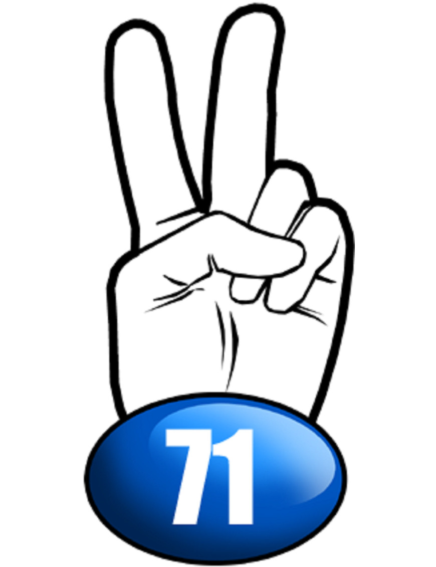 salut de motard département 71 (10x4,8cm) - Sticker/autocollant
