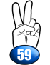 salut de motard département 59 (10x4,8cm) - Sticker/autocollant