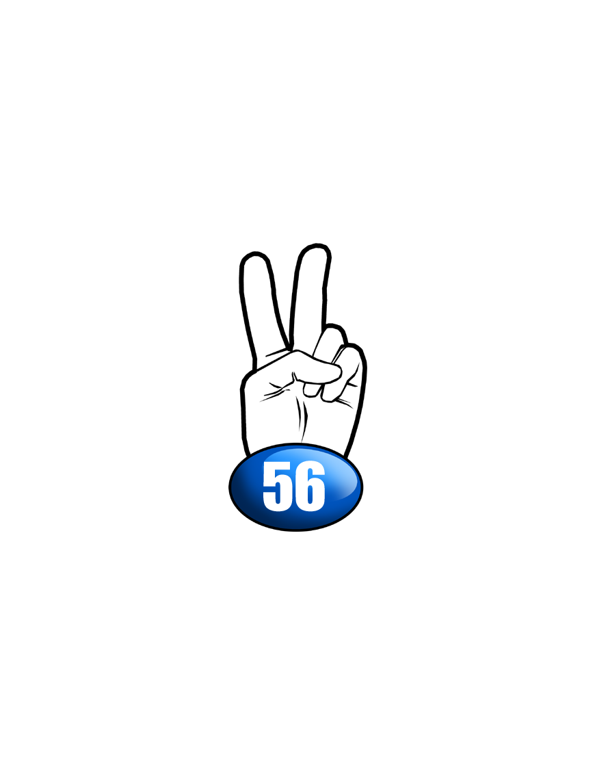 salut de motard département 56 - (10x4,8cm) - Sticker/autocollant