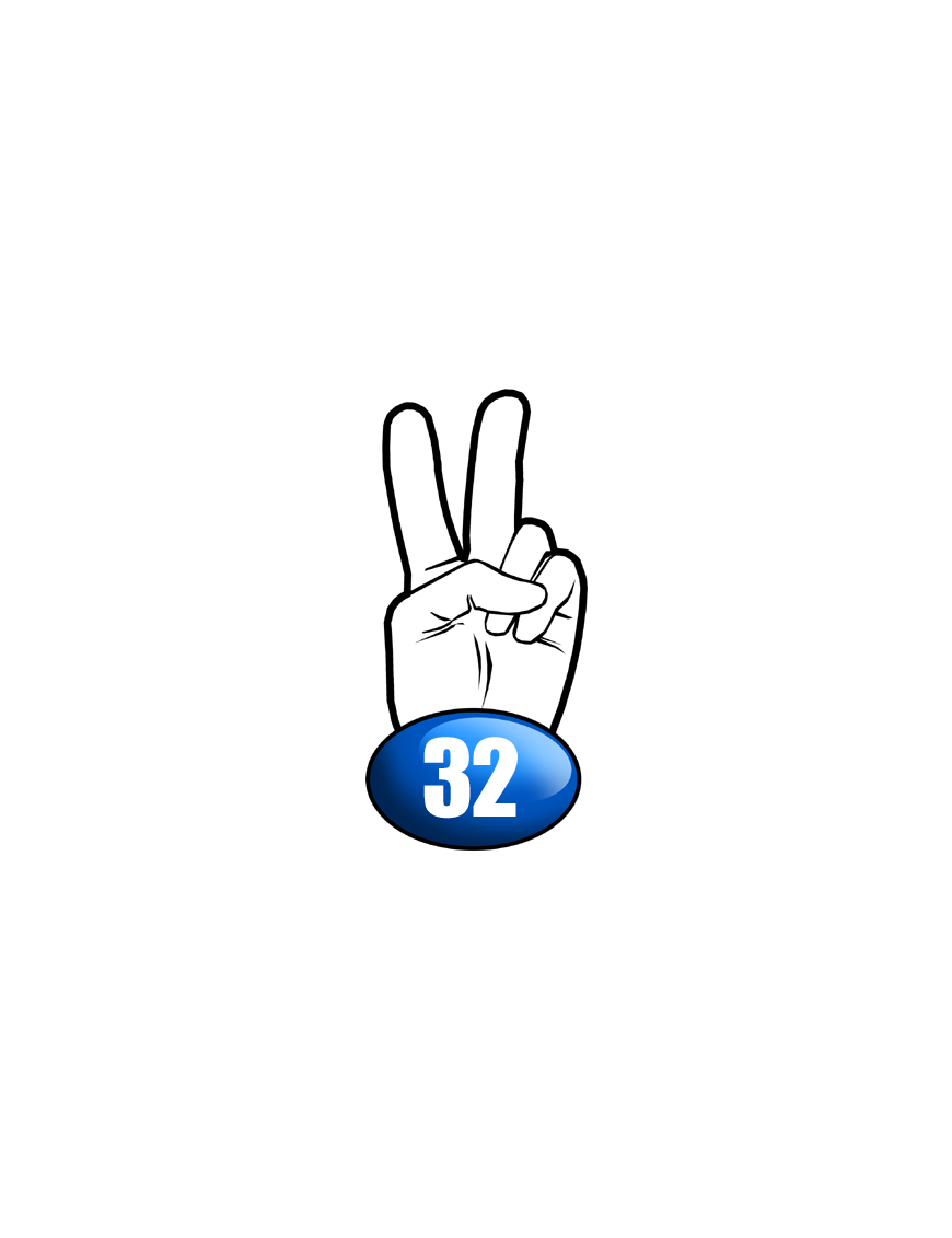 salut de motard département 32 - 10x4,8cm - Sticker/autocollant