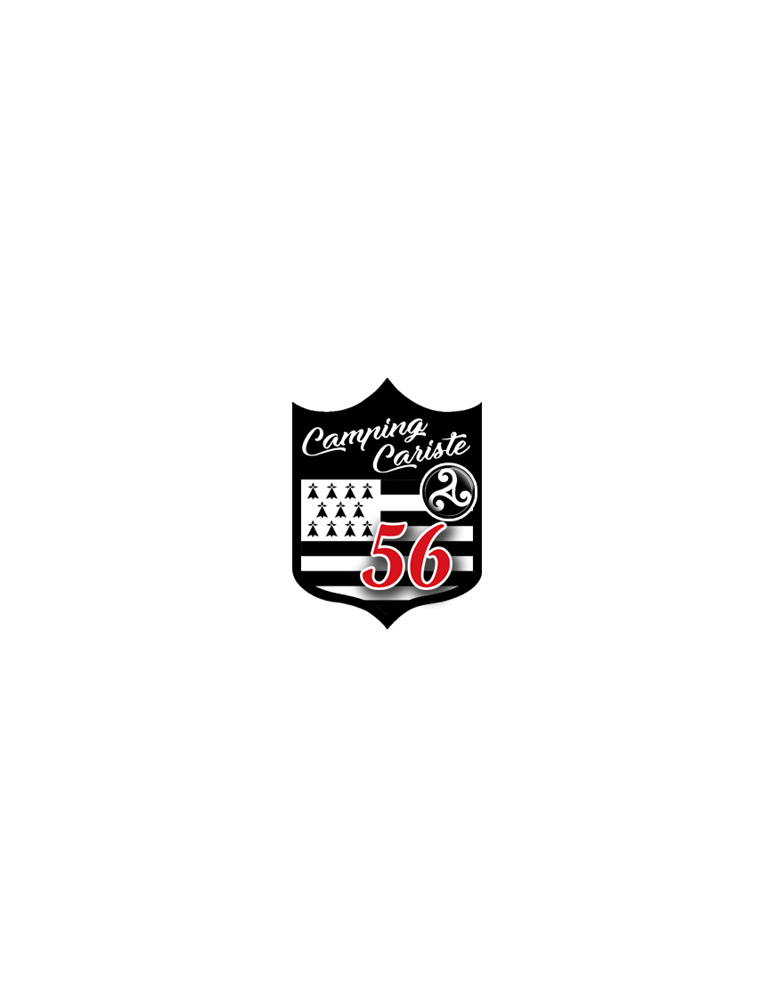 campingcariste Breton 56 - 20x15cm - Sticker/autocollant