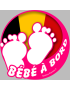 bébé à bord belge fille  - 10cm - Sticker/autocollant