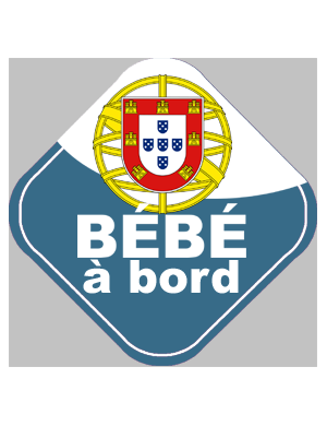 bébé à bord gars Portugais - 15cm - Sticker/autocollant