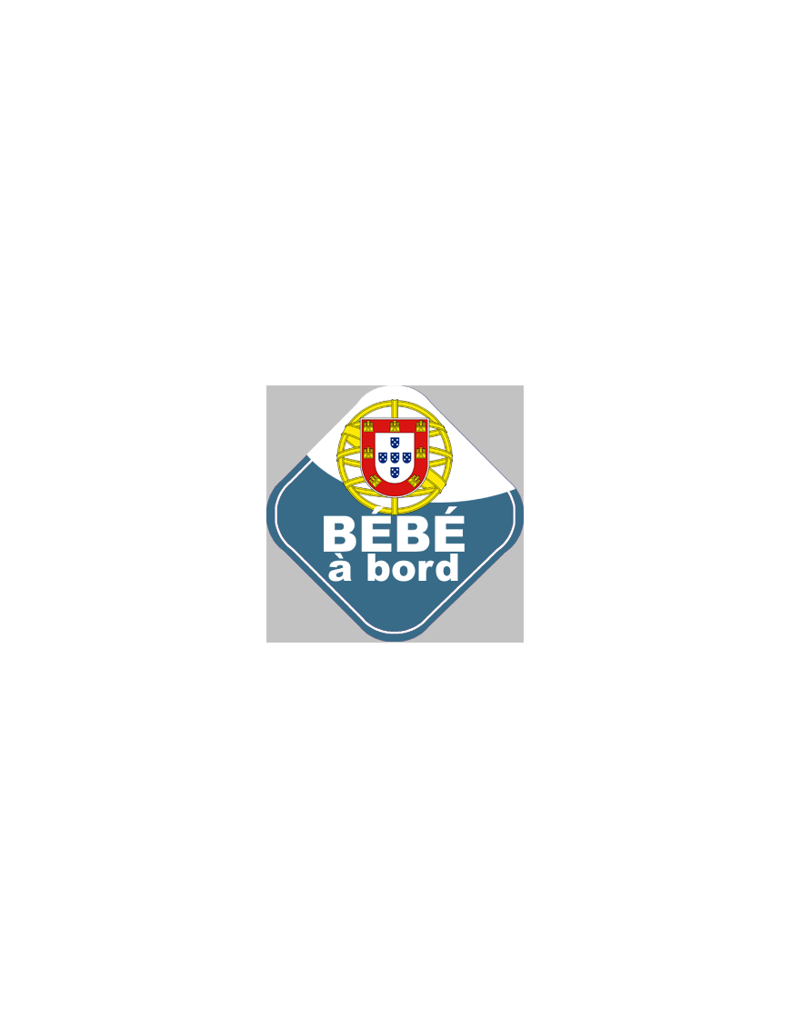 bébé à bord gars Portugais - 15cm - Sticker/autocollant