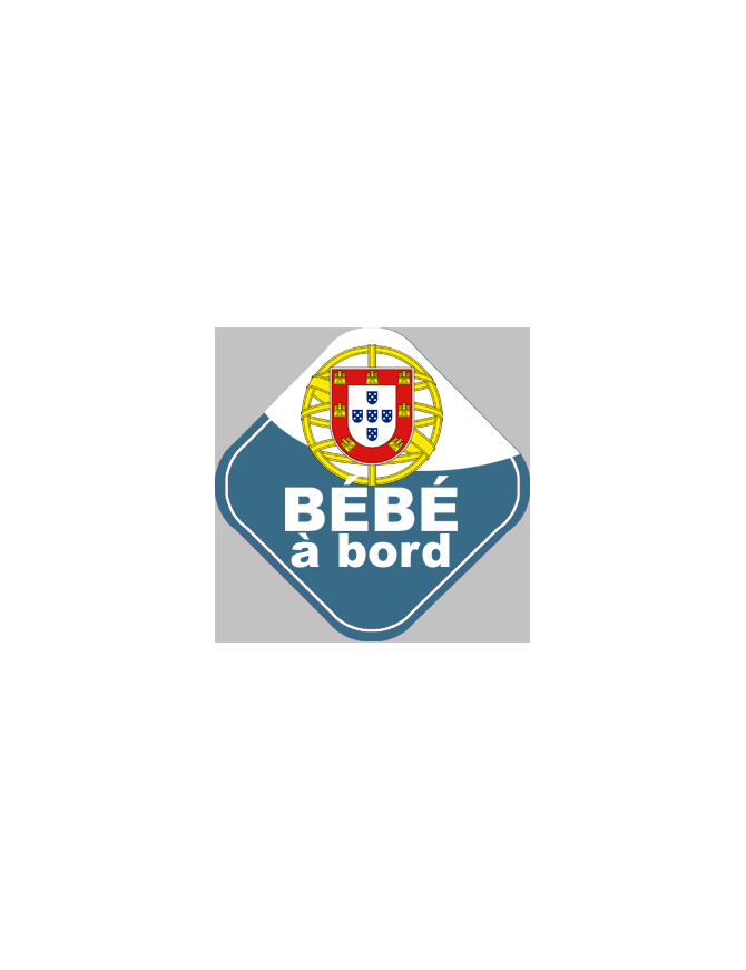 bébé à bord gars Portugais - 15cm - Sticker/autocollant